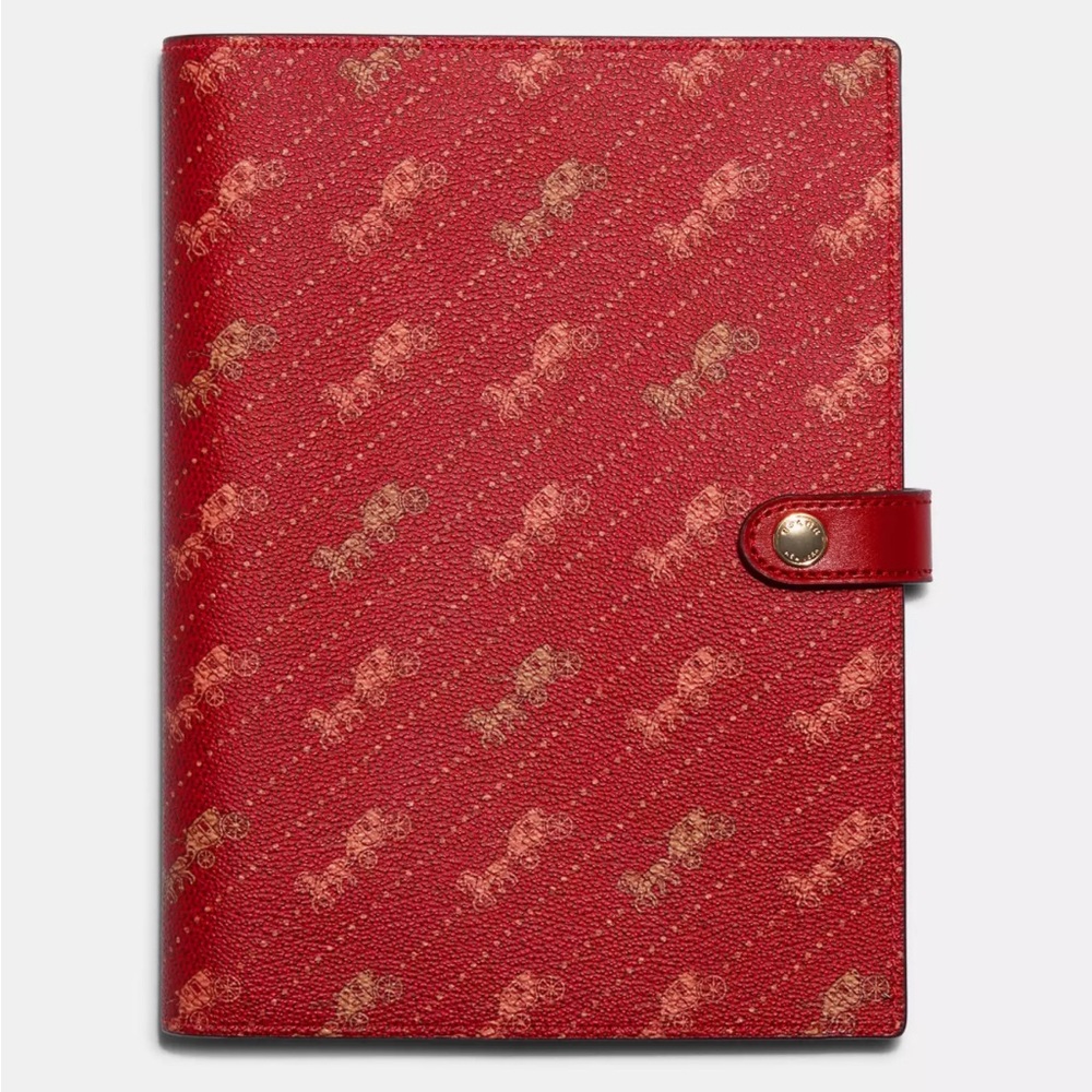 🐴📚🐴 COACH NOTEBOOK WITH DIAGONAL HORSE AND CARRIAGE PRINT 🐴📚🐴 NWT 🐴📚🐴